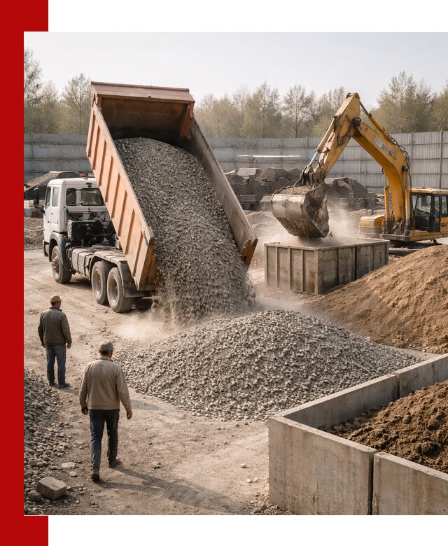 Доставка нерудных материалов с погрузкой и разгрузкой в Лесосибирске