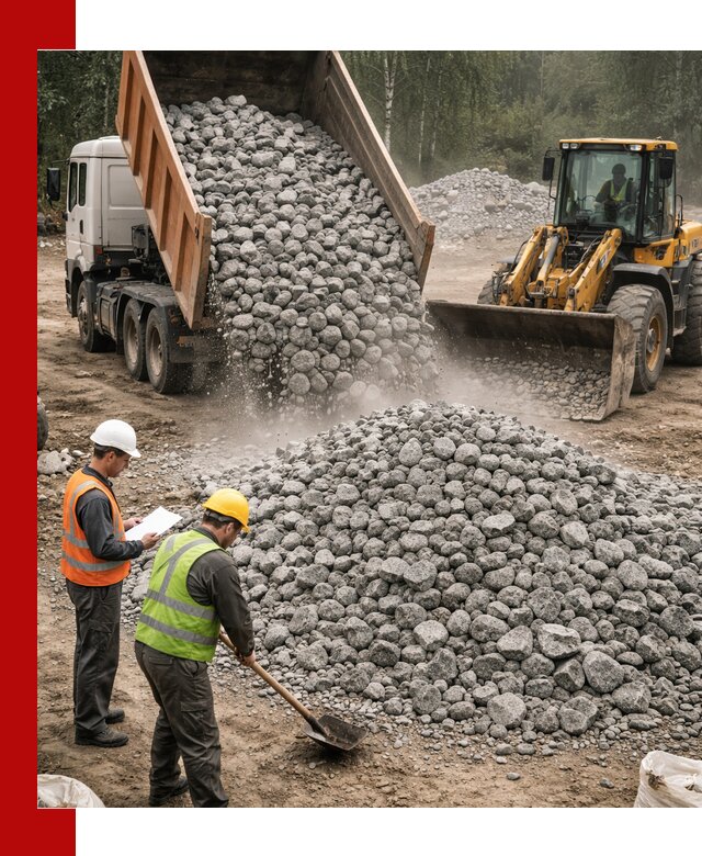 Гранитный щебень фракция 70-150 доставка в Лесосибирске