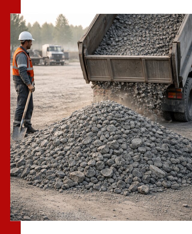 Гранитный щебень фракции 100–201 для строительства в Лесосибирске