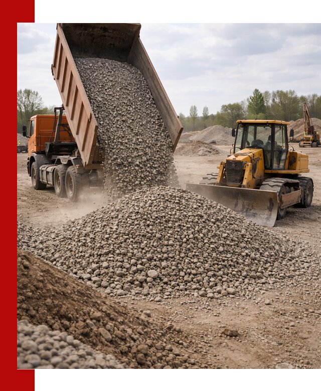 Доставка гравийного щебня фракции 40-70 в Лесосибирске