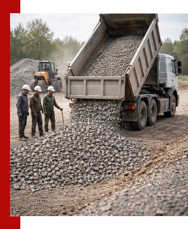Доставка гравийного щебня фракции 70-120 в Лесосибирске