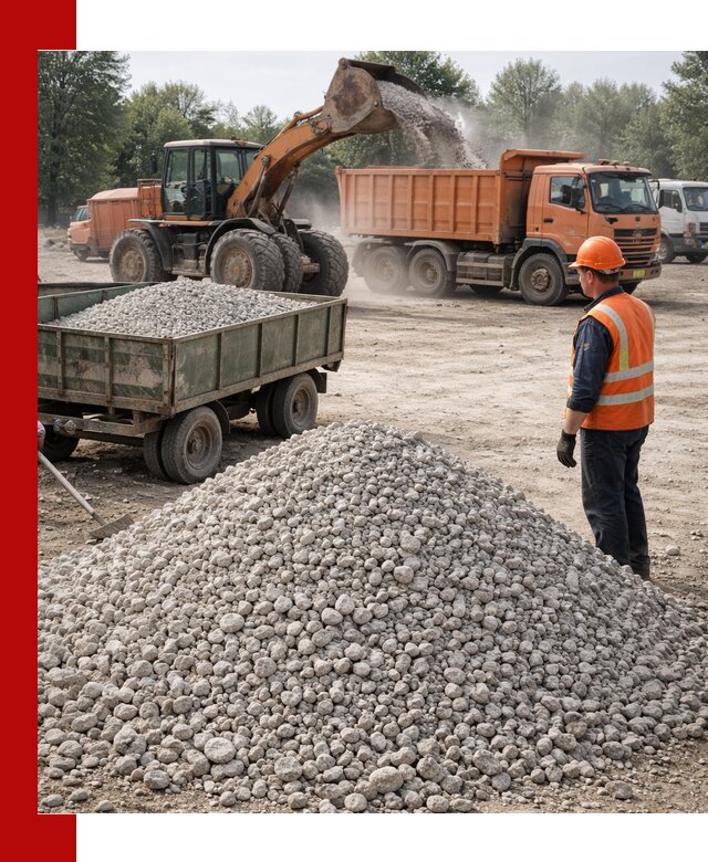 Доставка известнякового щебня фракция 20–40 в Лесосибирске