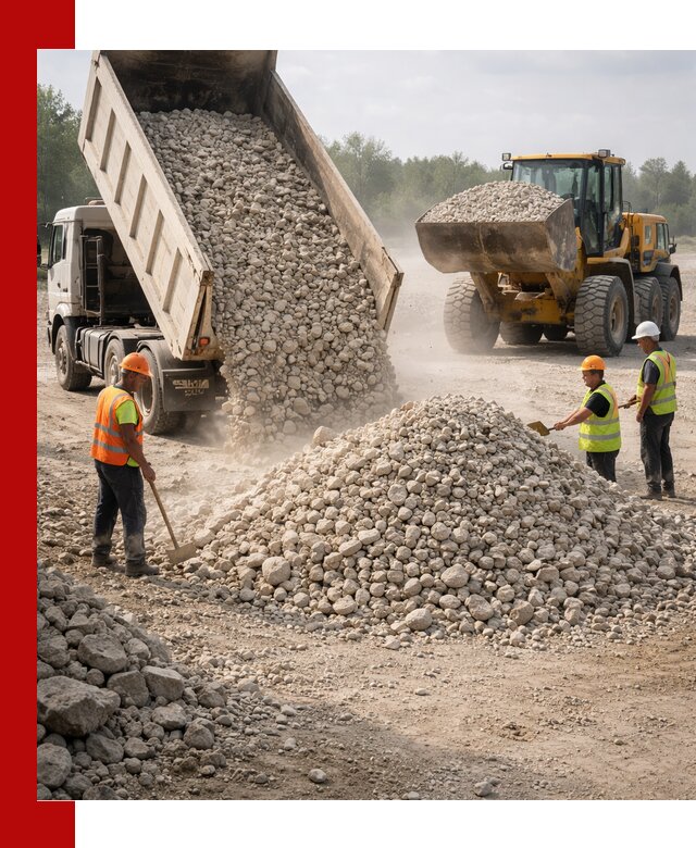 Доставка известнякового щебня фр. 40-70 в Лесосибирске