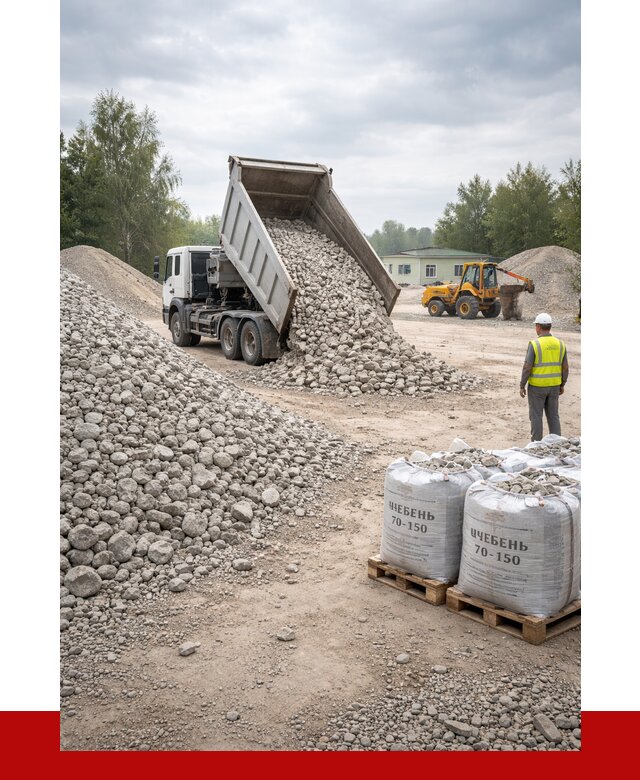 Известняковый щебень фракция 70-150 в Лесосибирске от 1302 р. | ПРОНЕРУДЛсс