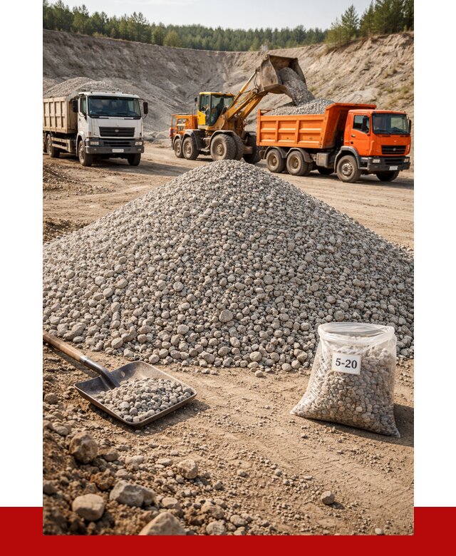 Доломитовый щебень фр. 5-20 в Лесосибирске от 4374 р. | ПРОНЕРУДЛсс