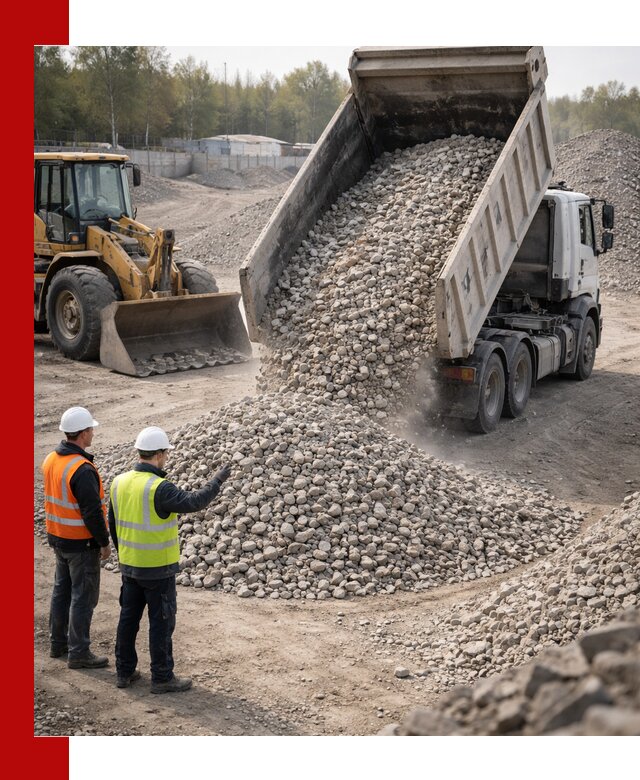 Вторичный щебень фракция 40–70 доставка в Лесосибирске