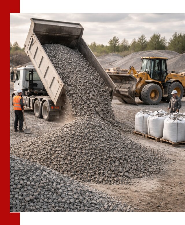 Бетонный щебень фракция 5–20 с доставкой в Лесосибирске