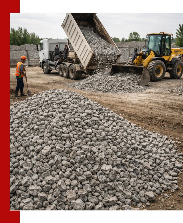 Доставка бетонного щебня фракции 40-70 в Лесосибирске