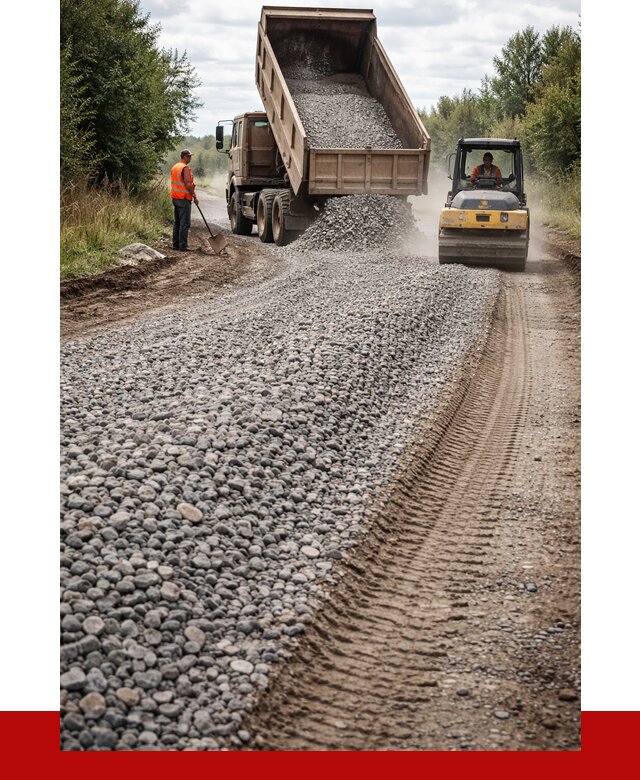 Щебень для отсыпки дороги в Лесосибирске от 2812 р. ПРОНЕРУДЛсс