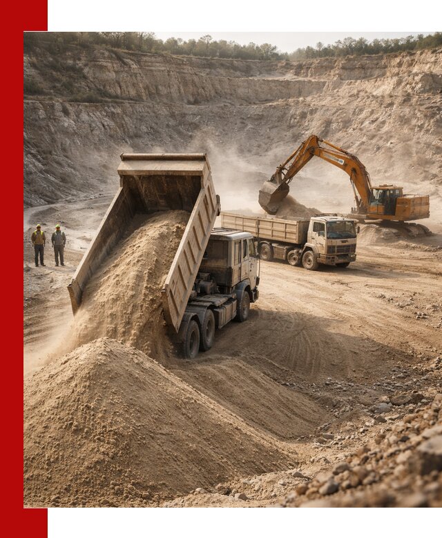 Карьерный песок навалом с доставкой в Лесосибирске