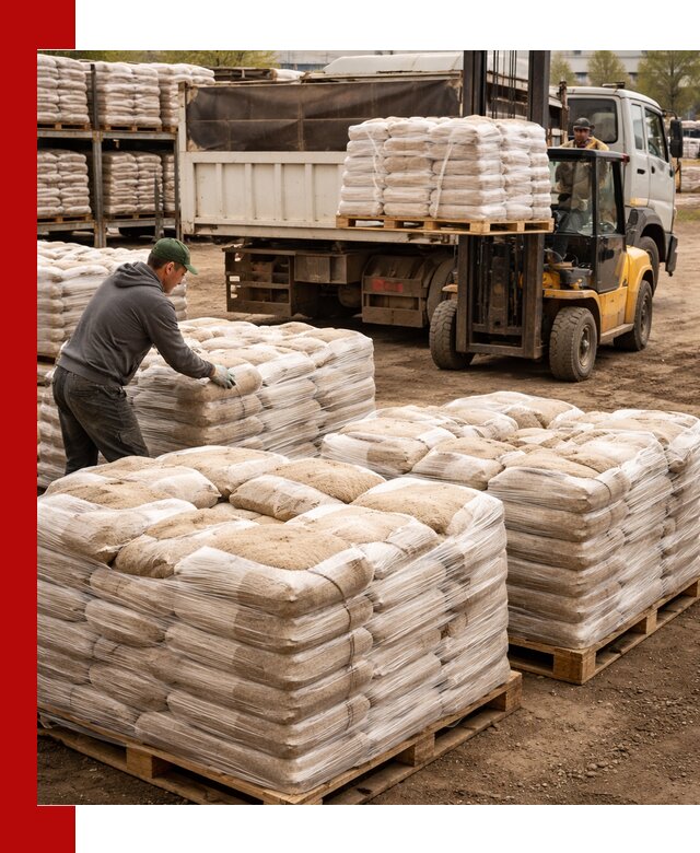 Карьерный песок в мешках с доставкой в Лесосибирске