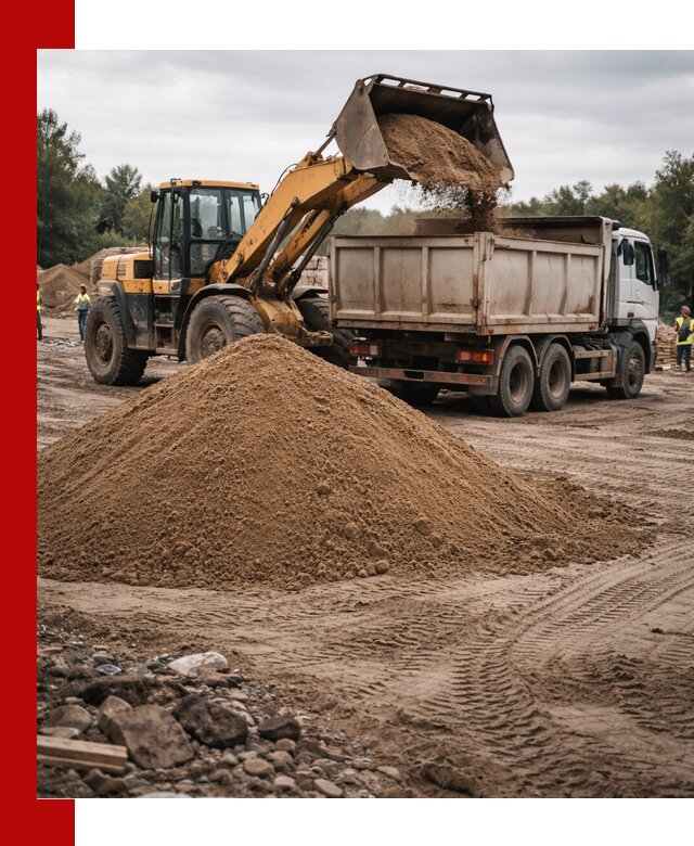 Доставка речного песка навалом в Лесосибирске быстро и выгодно