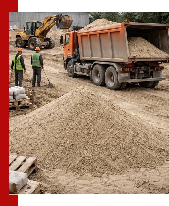 Доставка и продажа мытого речного песка в Лесосибирске