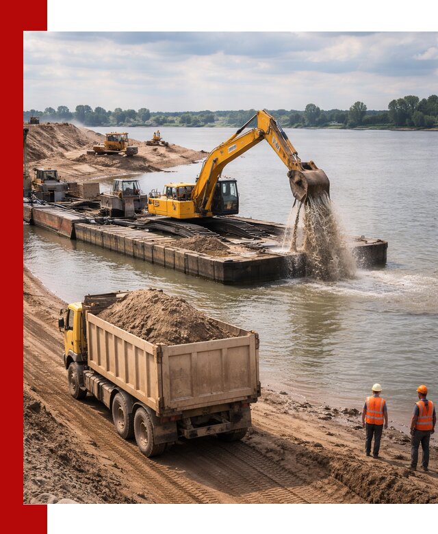 Намывной песок с доставкой в Лесосибирске оптом и в розницу