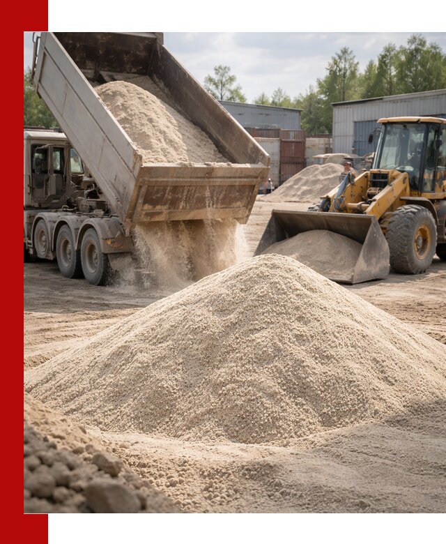 Кварцевый песок с доставкой в Лесосибирске для строительных работ