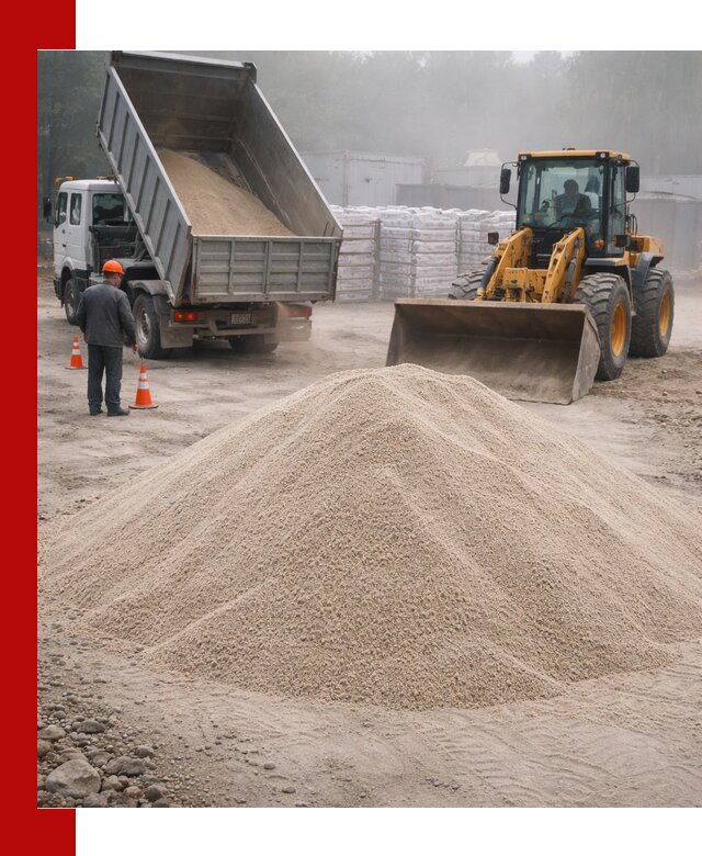 Кварцевый песок фракция 0–8 для стройработ в Лесосибирске
