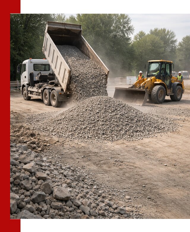Гравий фракция 5–20 доставка в Лесосибирске оптом и в розницу