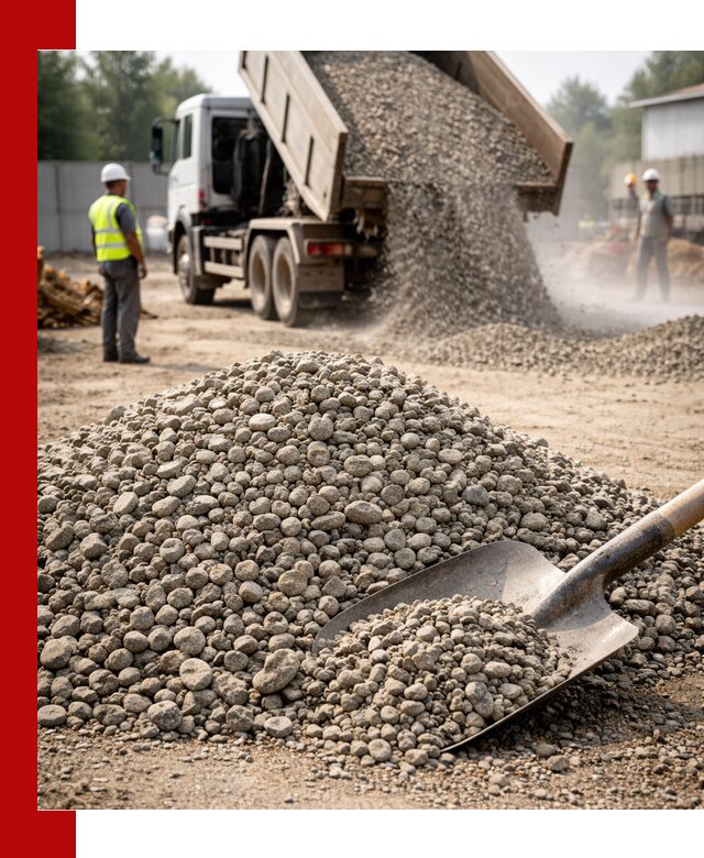 Доставка гравия фракции 20-40 в Лесосибирске с самосвалами