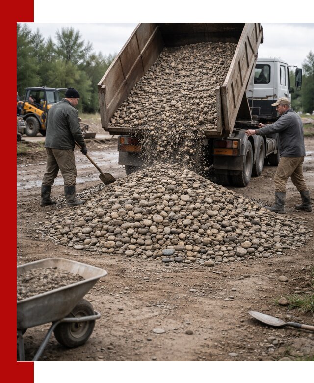 Доставка гальки речной оптом и в розницу в Лесосибирске