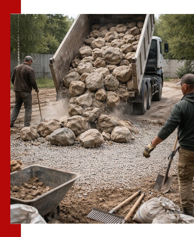 Доставка и укладка булыжника в Лесосибирске