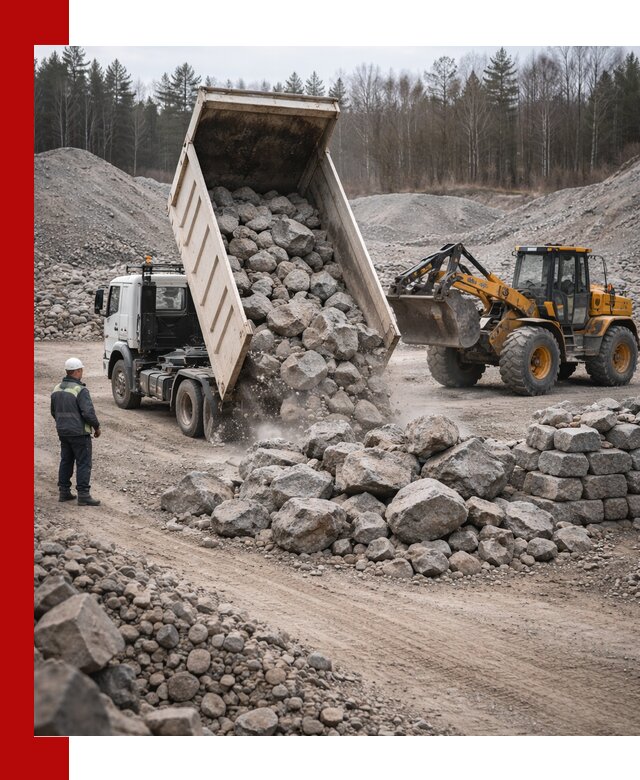 Доставка и продажа бутового гранитного камня в Лесосибирске