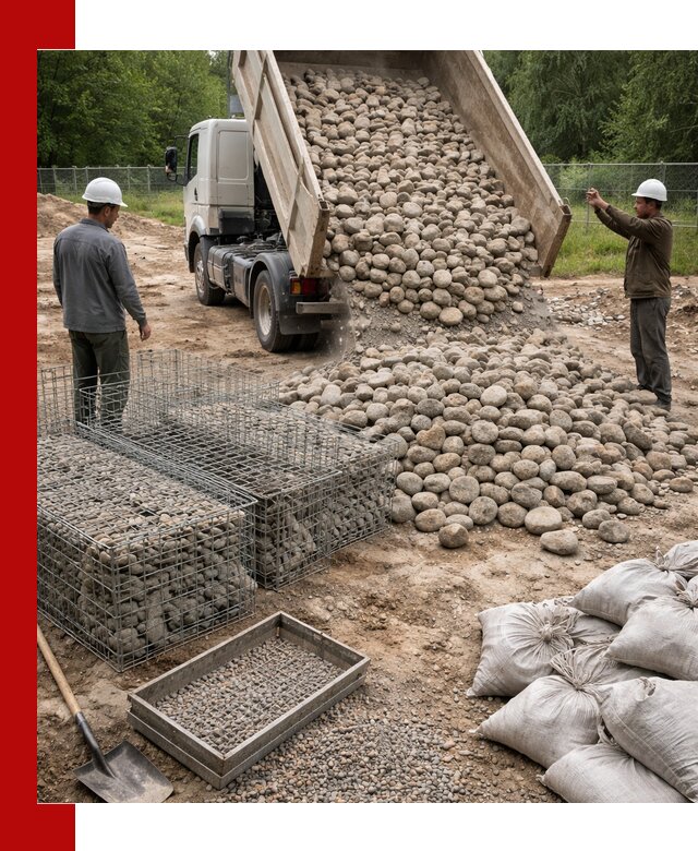 Камень для габионов фракция 70–151 в Лесосибирске