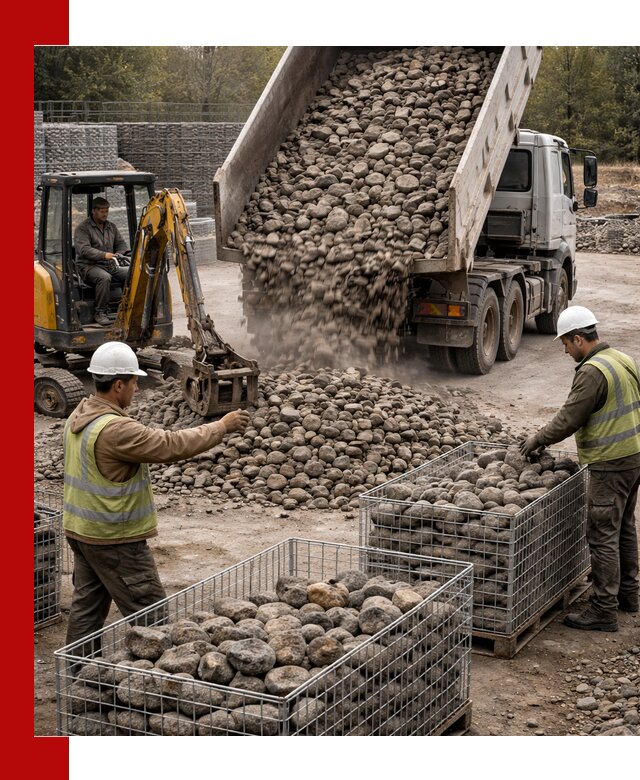 Камень для габионов фракция 100–201 в Лесосибирске