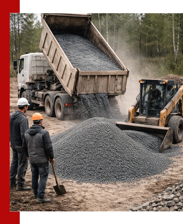 Гранитный отсев 0-5 с доставкой и разгрузкой в Лесосибирске