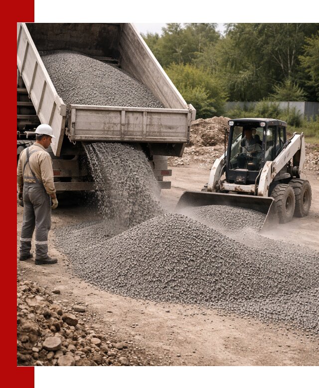 Доставка гравийного отсева 0-5 в Лесосибирске оптом и в розницу