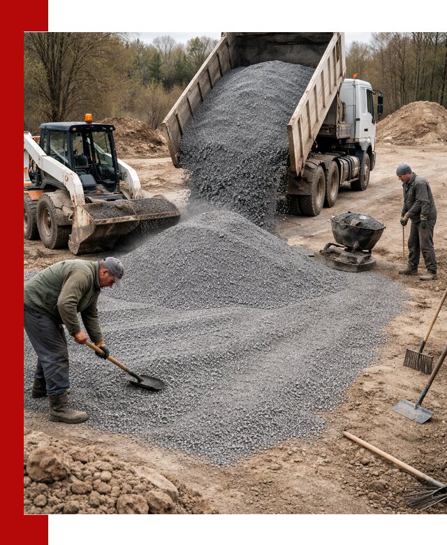 Отсев для подсыпки в Лесосибирске — доставка и подсыпка на участок