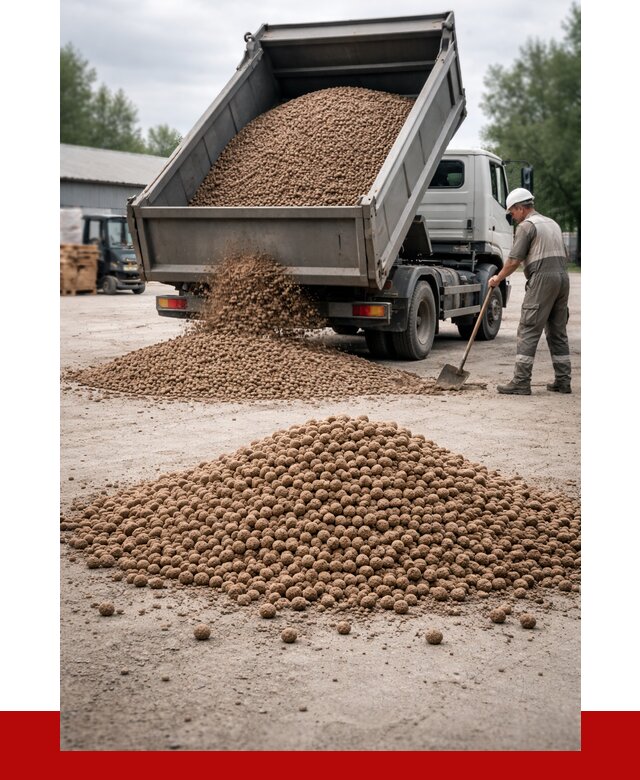 Керамзит с доставкой в Лесосибирске от 4374 р. за м3 | ПРОНЕРУДЛсс