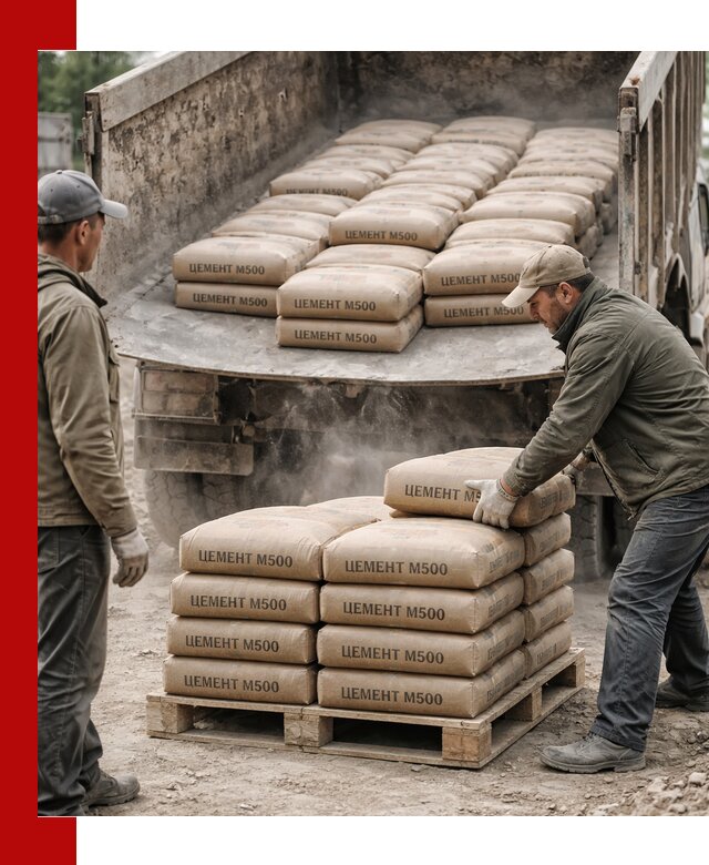 Цемент М500 с доставкой самосвалом в Лесосибирске