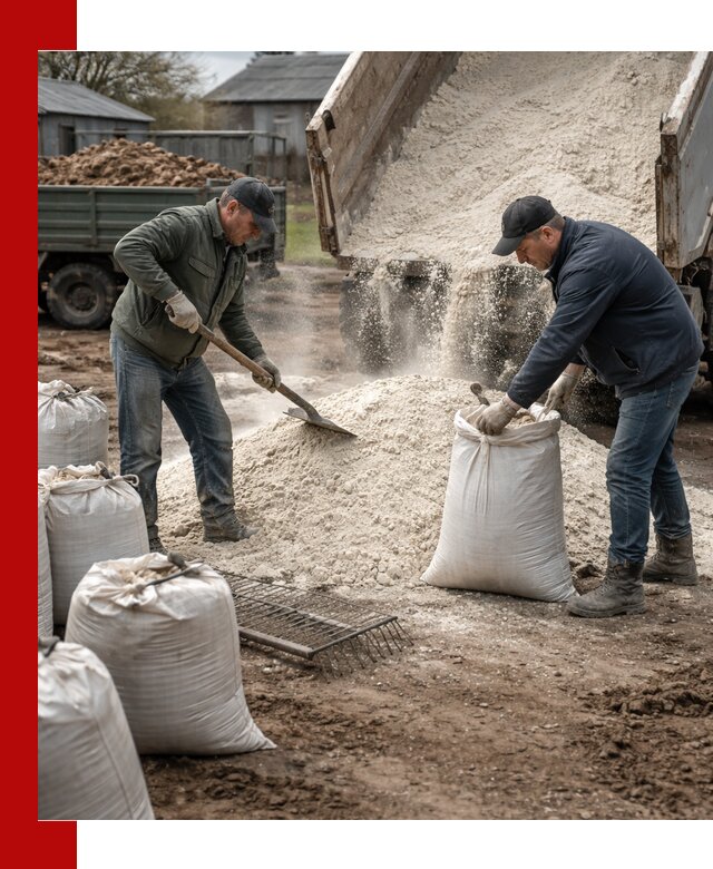 Доставка извести пушонки в Лесосибирске оптом и мелким оптом