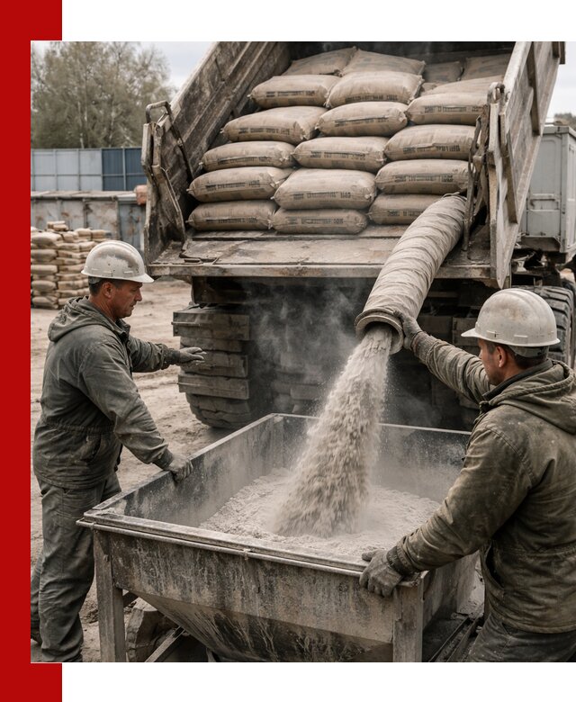 Доставка цемента М400 в Лесосибирске оптом и в розницу