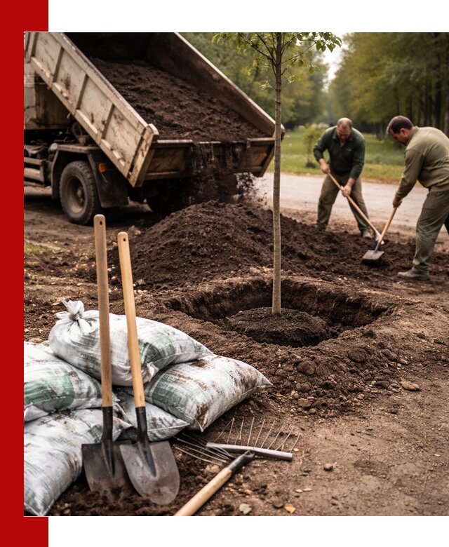Грунт для посадки деревьев в Лесосибирске — доставка и подготовка почвы