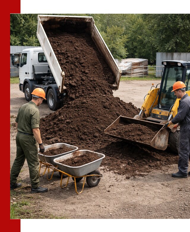 Доставка торфо-земляной смеси в Лесосибирске для огорода и ландшафта