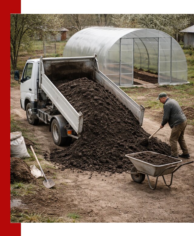 Чернозем для теплицы с доставкой в Лесосибирске