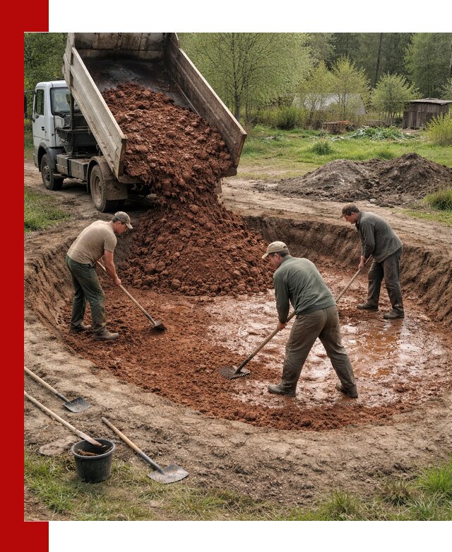 Купить качественную глину для пруда в Лесосибирске
