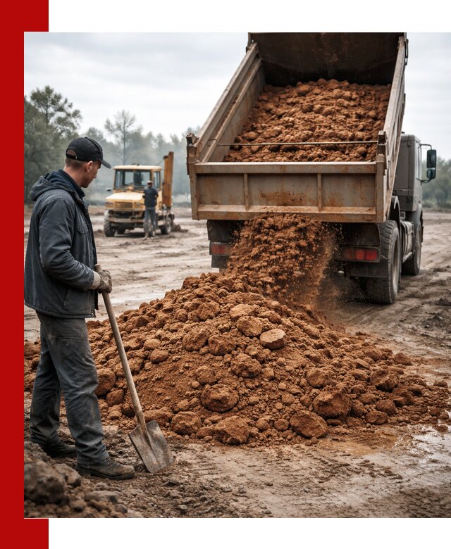 Глина для засыпки в Лесосибирске с доставкой самосвалами