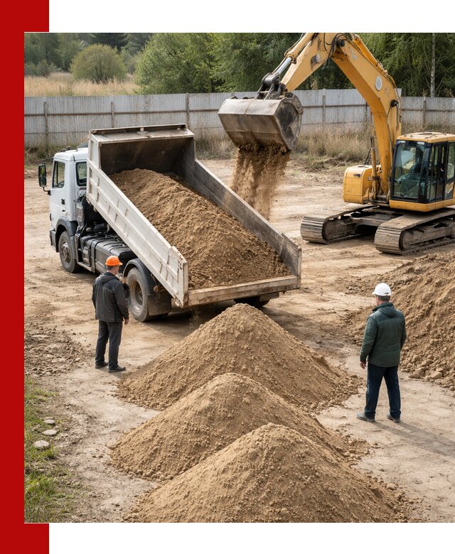 Доставка супеси вагонными и автопартиями в Лесосибирске