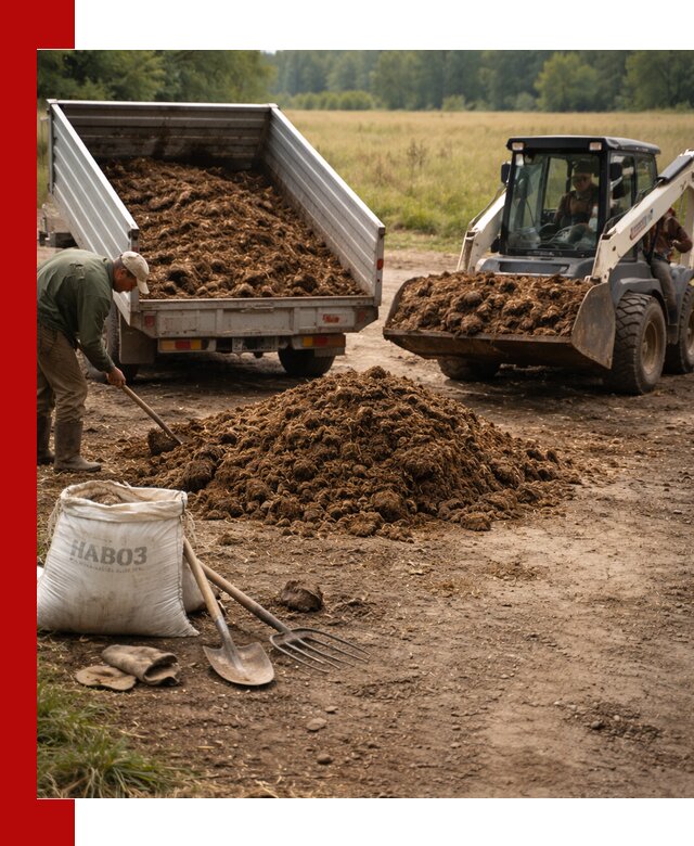 Доставка конского навоза в Лесосибирске с разгрузкой и доставкой на объект