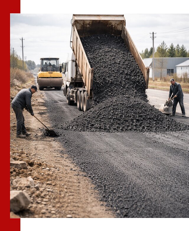 Асфальтовая крошка для дорог в Лесосибирске — поставка и доставка