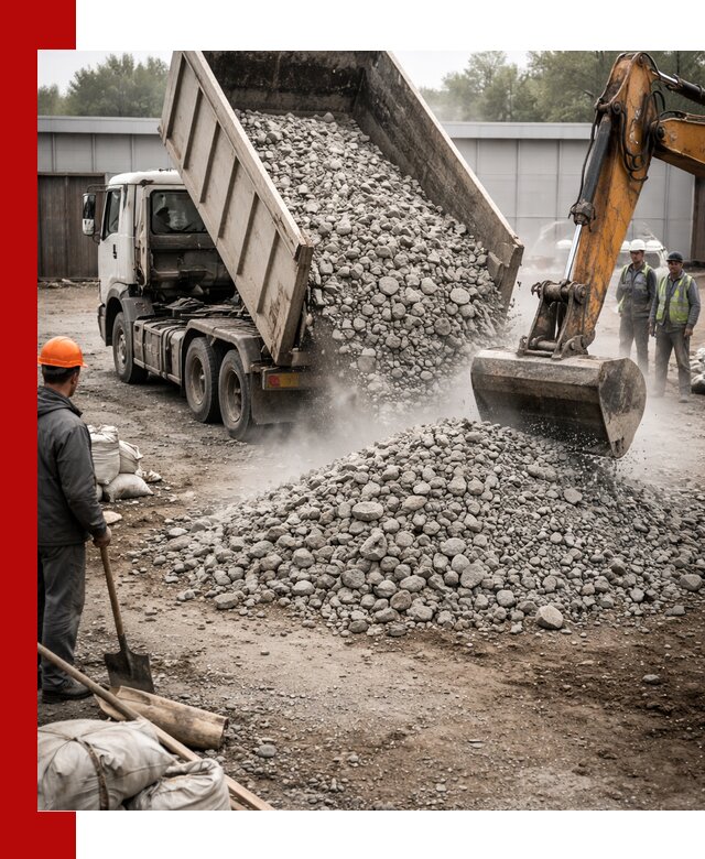 Доставка дробленого бетона в Лесосибирске оптом и в розницу