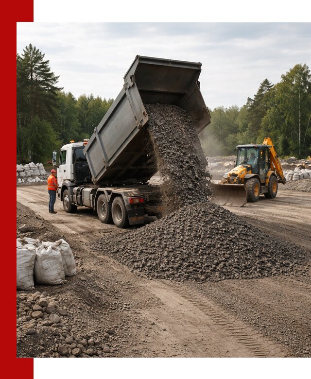 Доставка дробленого асфальта в Лесосибирске для дорожных работ