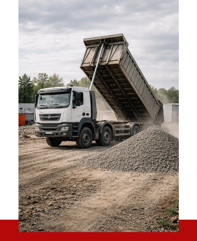 Доставка самосвалом 40 кубов в Лесосибирске от 9374 р. | ПРОНЕРУДЛсс