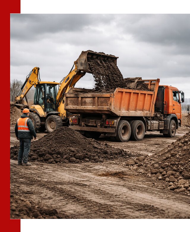 Вывоз грунта и строительного мусора в Лесосибирске грузовыми самосвалами