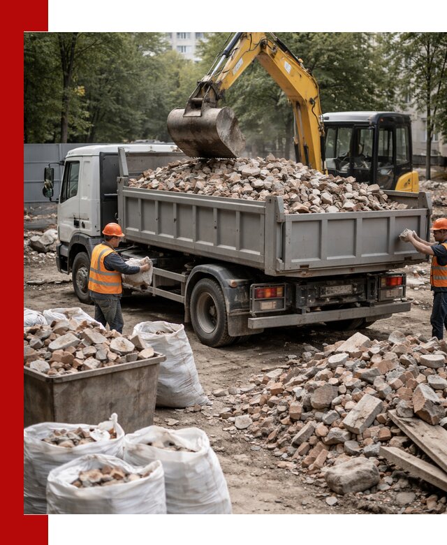 Вывоз строительного мусора в Лесосибирске с самосвалами и контейнерами